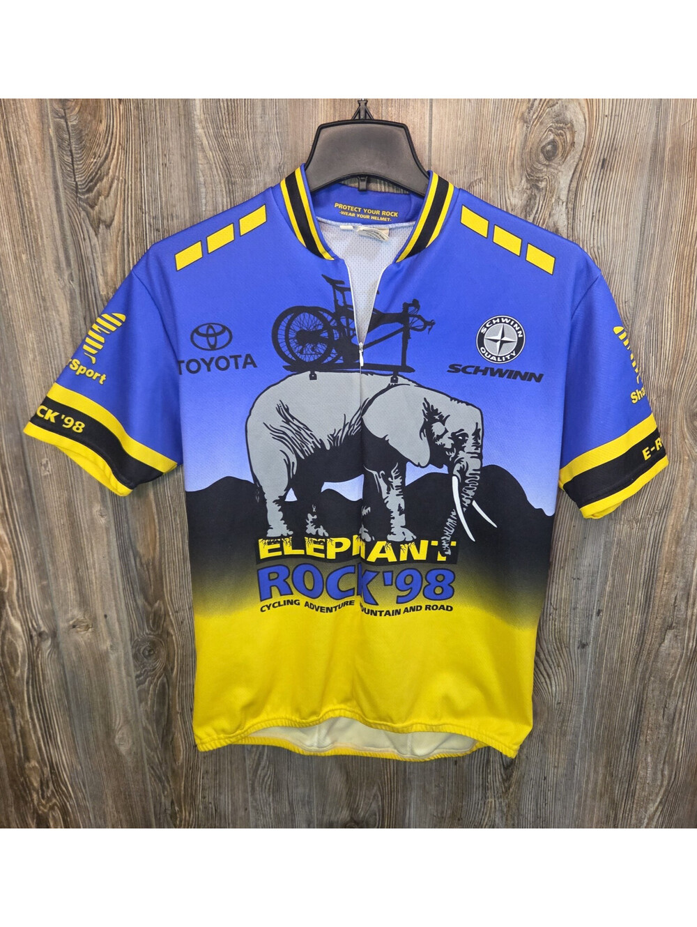 Vintage '98 Elephant Rock Cycling Bicycle Jersey S/S Shirt Size XL - USA Made